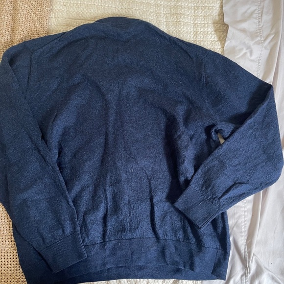 Turnbury Men's Blue v neck Sweater extra fine merino wool size XXL - Picture 9 of 10